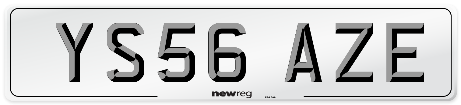 YS56 AZE Number Plate from New Reg